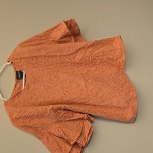 Liz Claiborne eyelet pink top